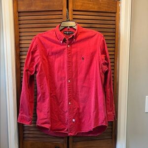 Men’s Polo by Ralph Lauren Vibrant Red Button Down Shirt